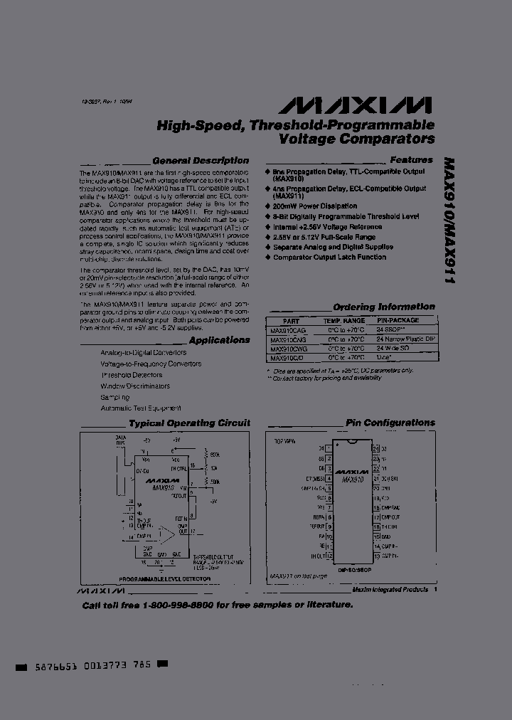MAX910MAX911_2493205.PDF Datasheet