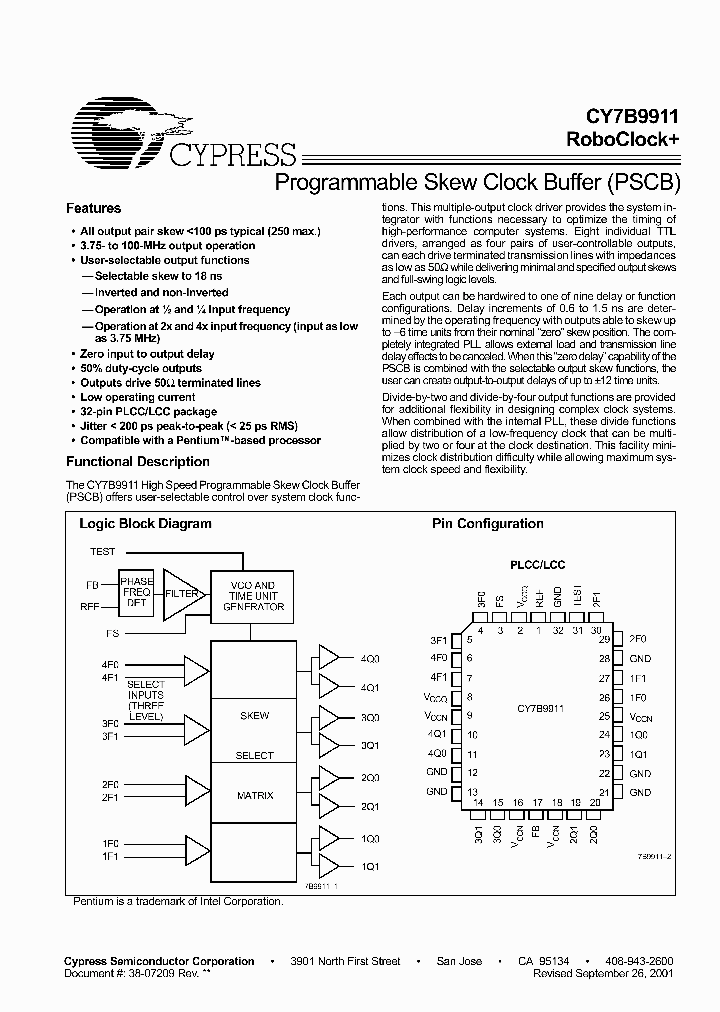 CY7B9911-7JC_2494385.PDF Datasheet