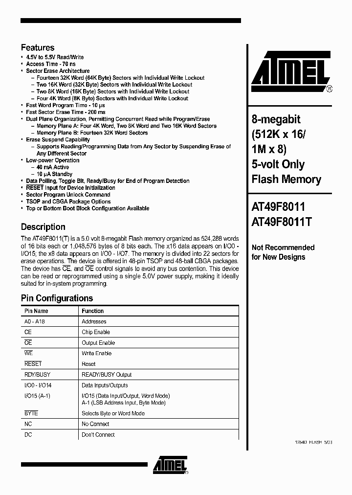 AT49F8011-70CI_2496390.PDF Datasheet