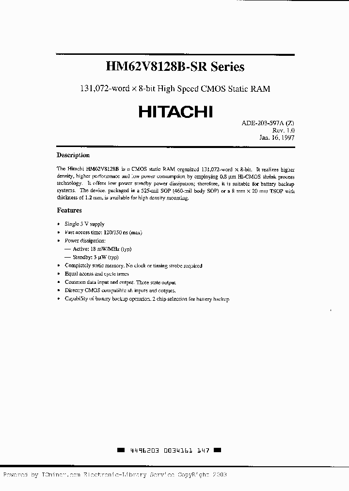HM62V8128BLT-15SR_2499612.PDF Datasheet
