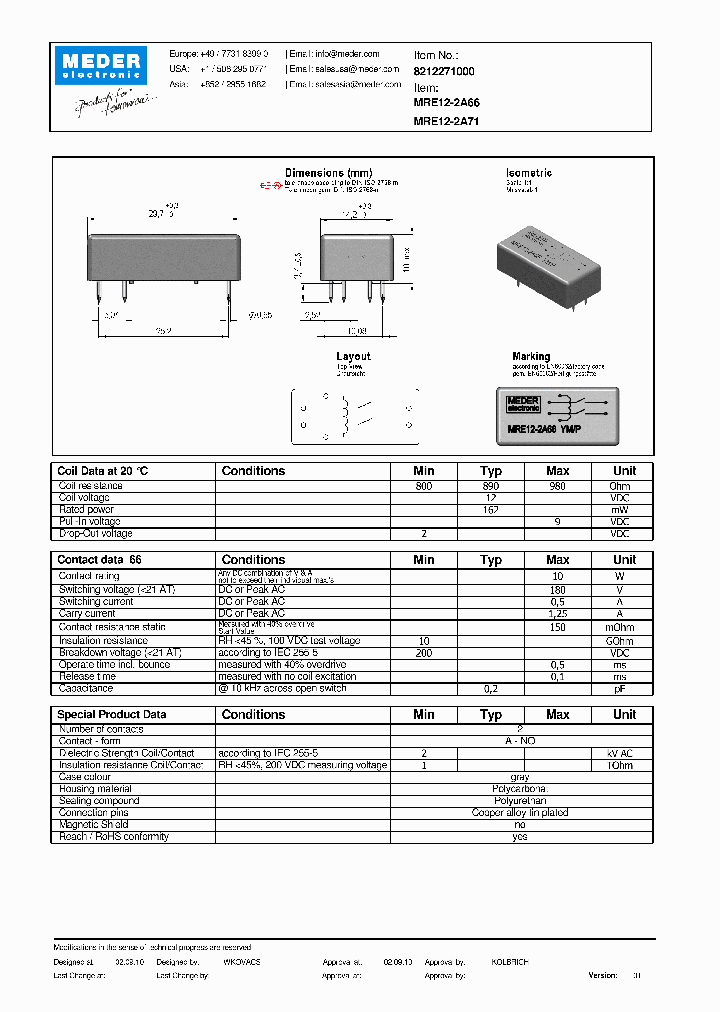 MRE12-2A66_2500294.PDF Datasheet