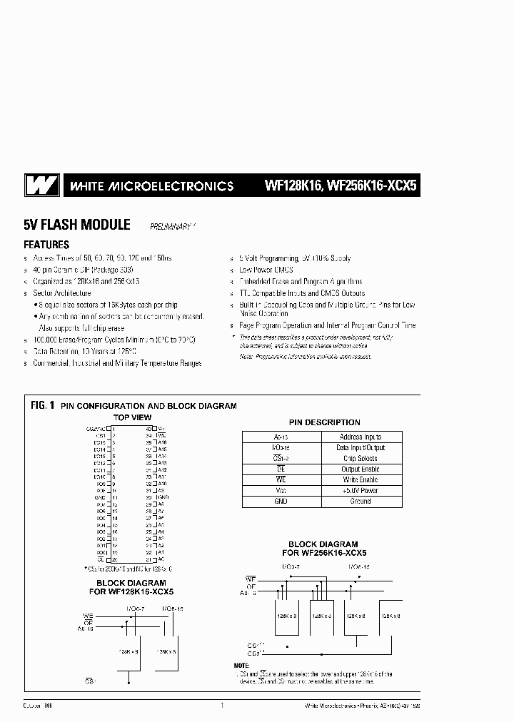 WF128K16-120CC5_2502901.PDF Datasheet