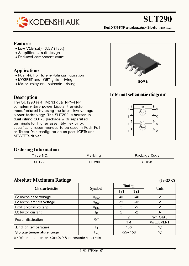 SUT290_2507825.PDF Datasheet