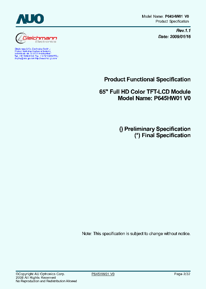 P645HW01V0_2508051.PDF Datasheet