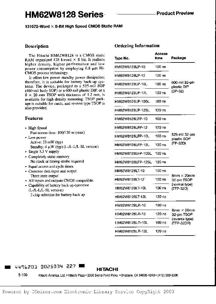 HM62W8128LFP-12SL_2505016.PDF Datasheet