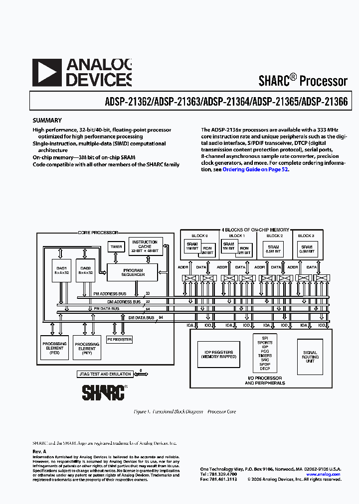 ADSP-21362KBCZ-1AA_2510109.PDF Datasheet