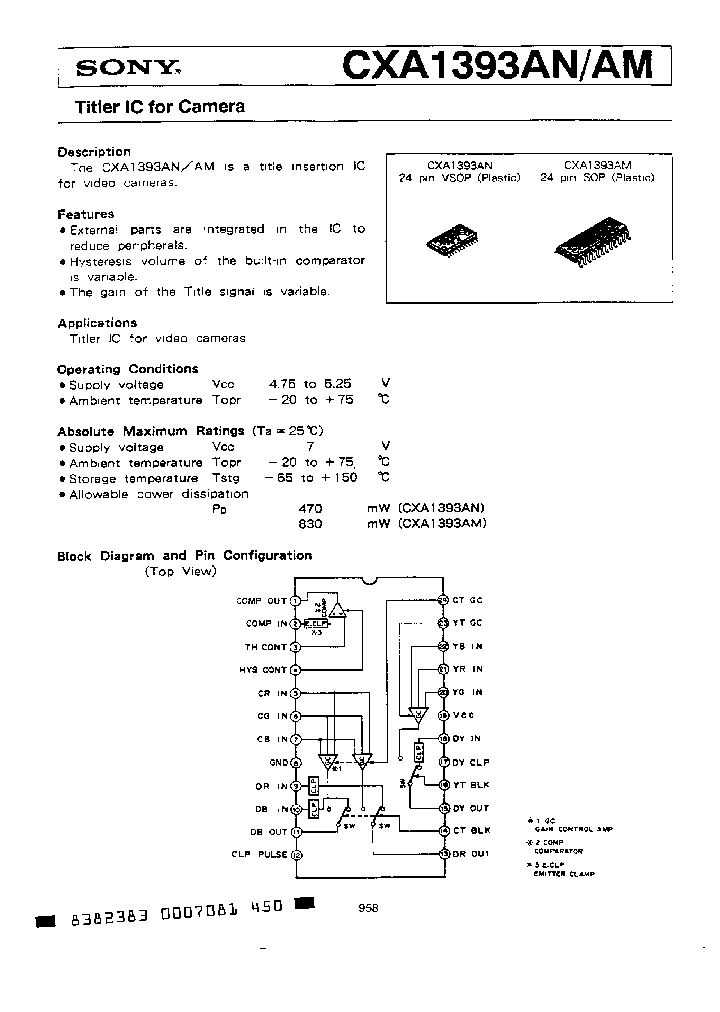 CXA1393ANAM_2511569.PDF Datasheet