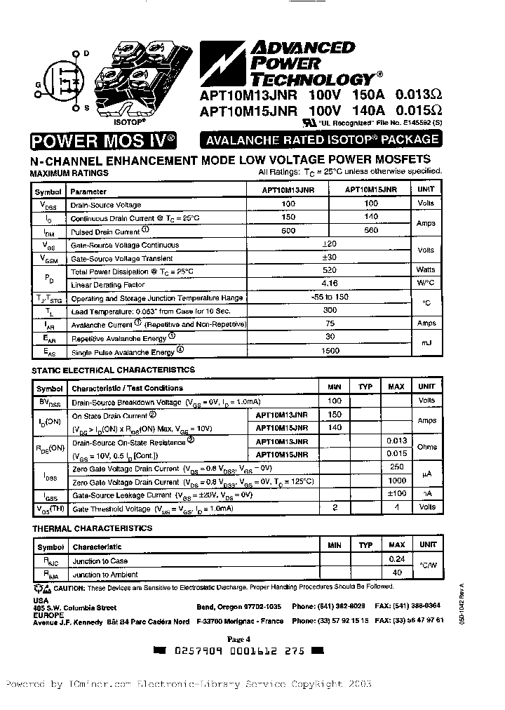 APT10M13JNR_2515405.PDF Datasheet