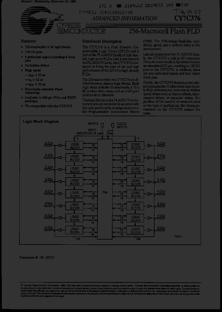 CY7C376-15GMB_2524149.PDF Datasheet