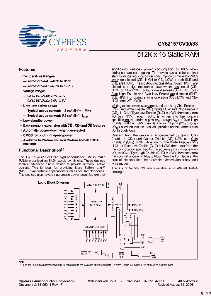 CY62157CV33LL-70BAE_2524897.PDF Datasheet