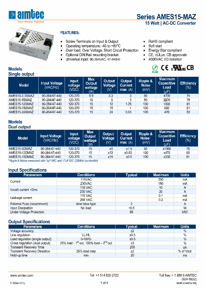 AMES15-33SMAZ_2524375.PDF Datasheet