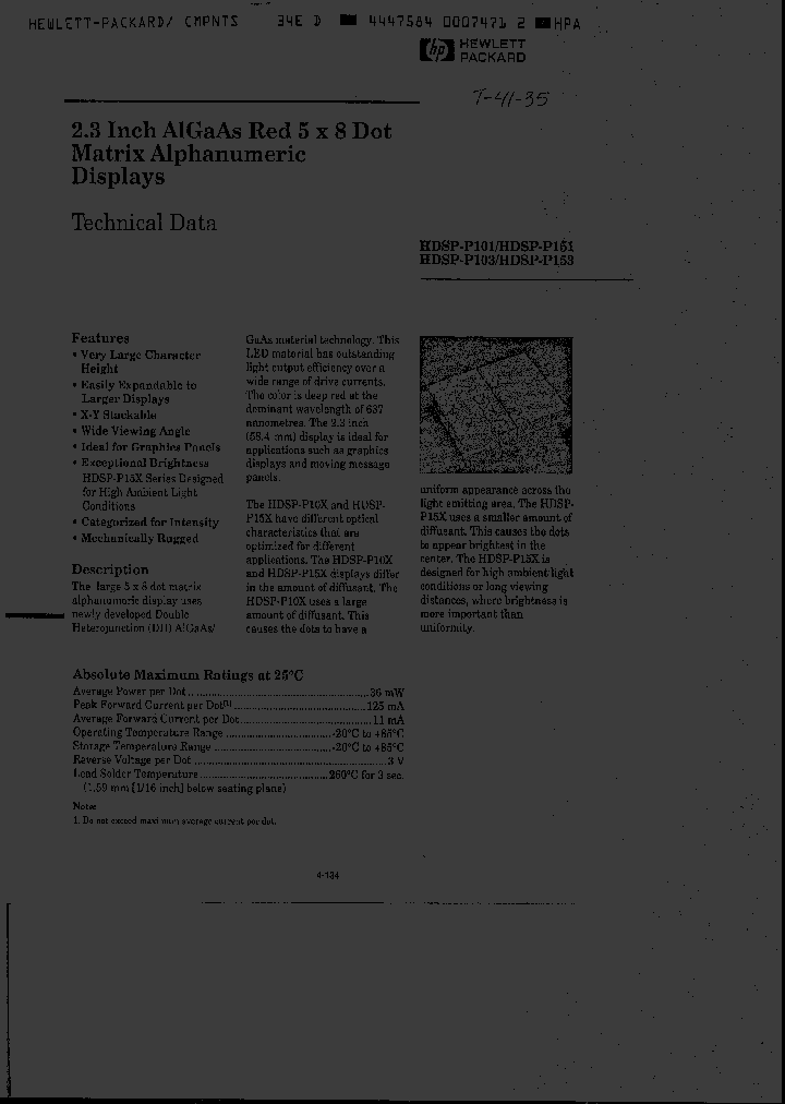HDSP-P151_2526864.PDF Datasheet