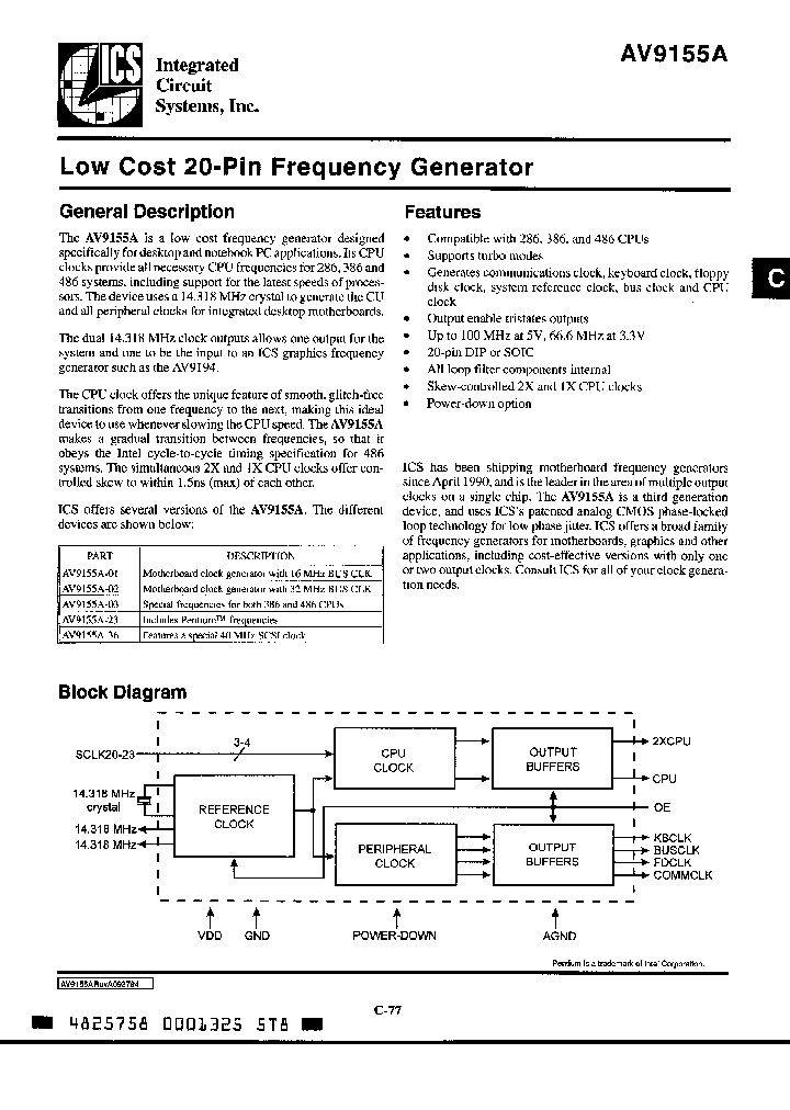 AV9155A23CM20_2527584.PDF Datasheet