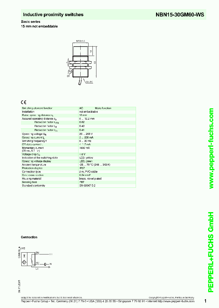 NBN15-30GM60-WS_2523817.PDF Datasheet