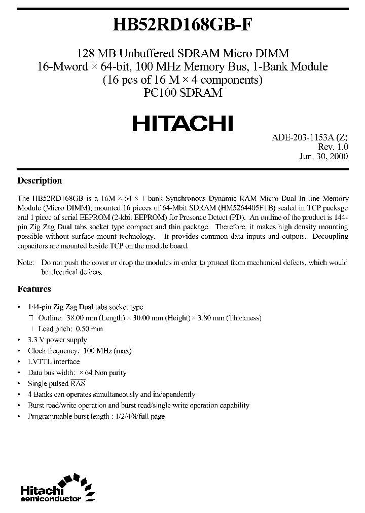 HB52RD168GB-A6FL_2532501.PDF Datasheet