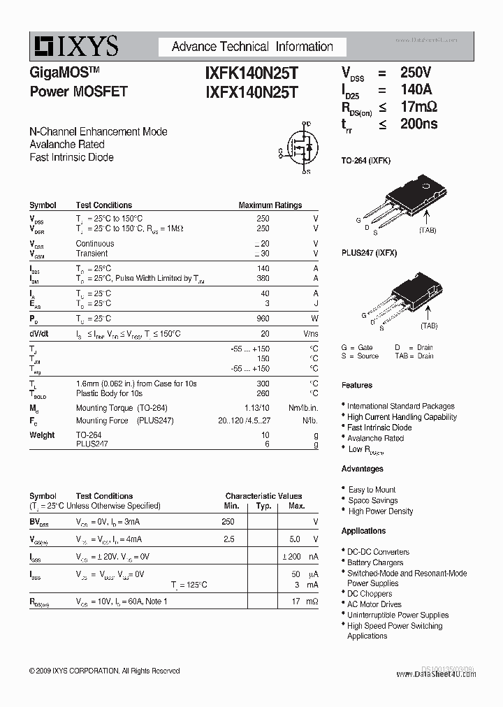 IXFX140N25T_2535468.PDF Datasheet