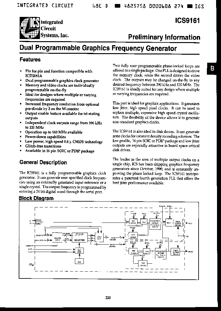 ICS9161-XXCW16_2535374.PDF Datasheet