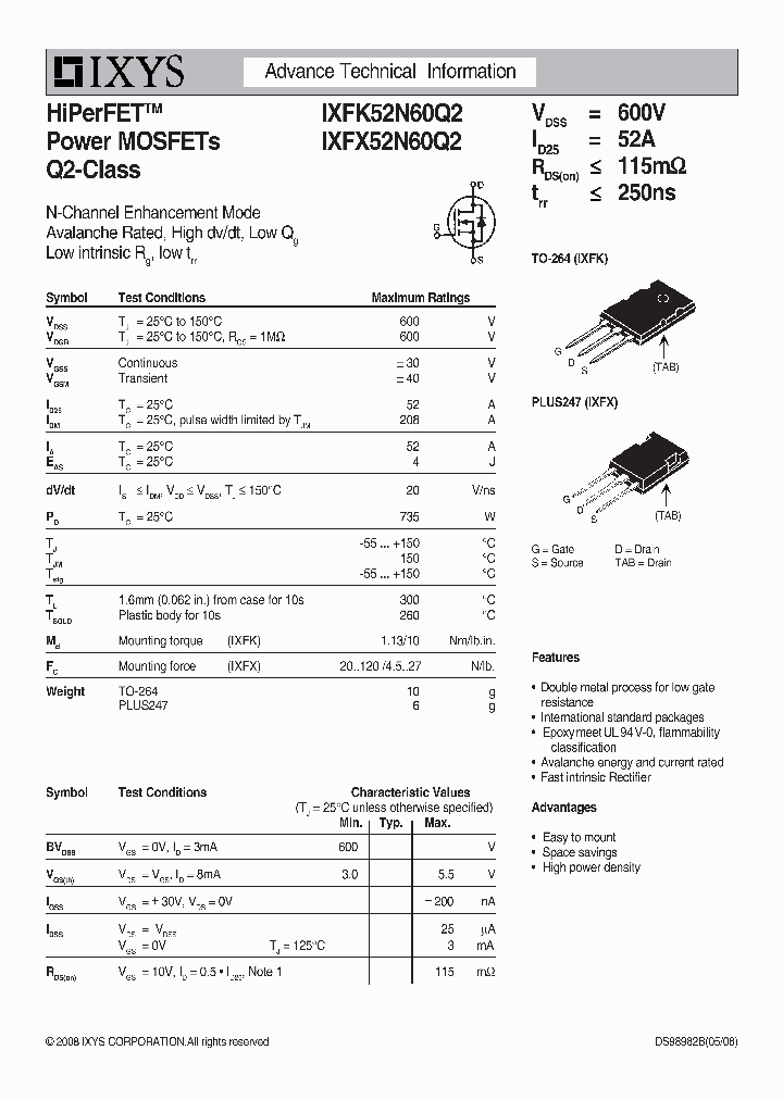 IXFX52N60Q2_2535759.PDF Datasheet