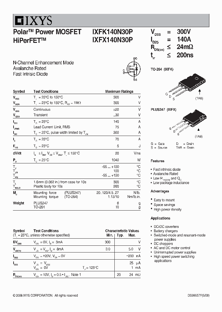 IXFX140N30P_2535765.PDF Datasheet
