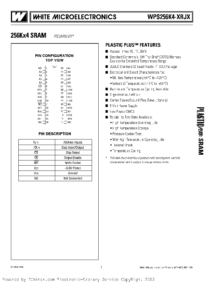 WPS256K4B-17RJM_2537919.PDF Datasheet