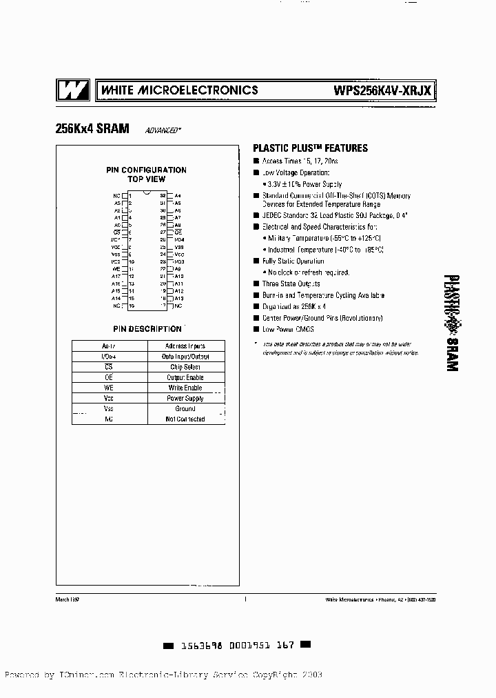 WPS256K4VB-17RJM_2537920.PDF Datasheet