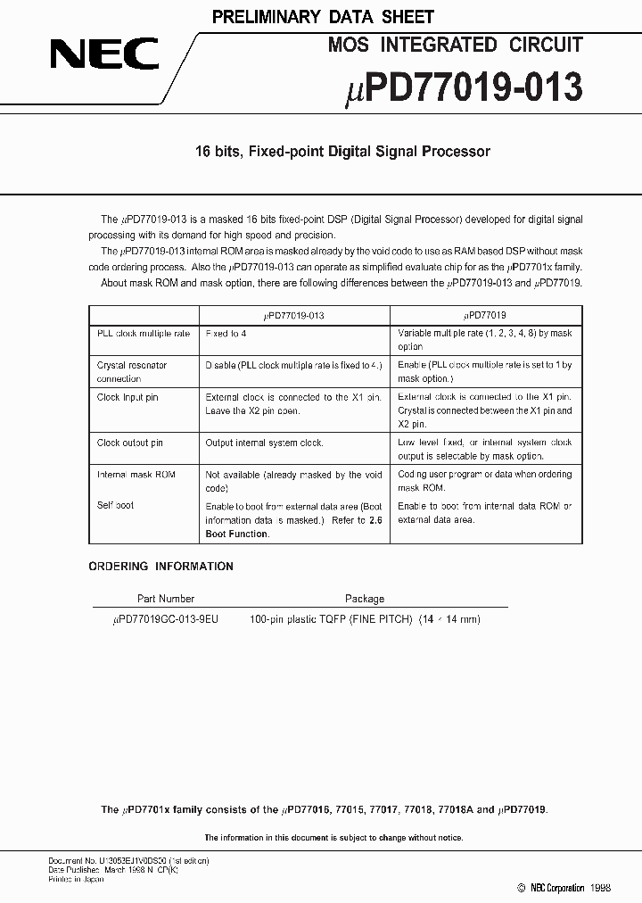 UPD77019-013_2542972.PDF Datasheet