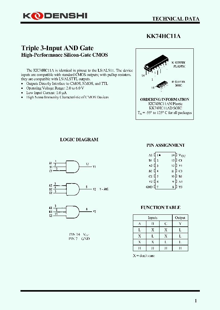 KK74HC11A_2546385.PDF Datasheet