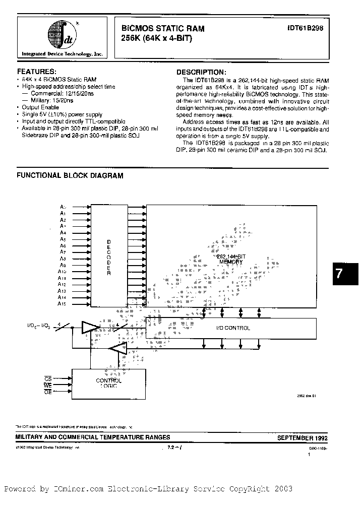 IDT61B298S15TP_2549120.PDF Datasheet