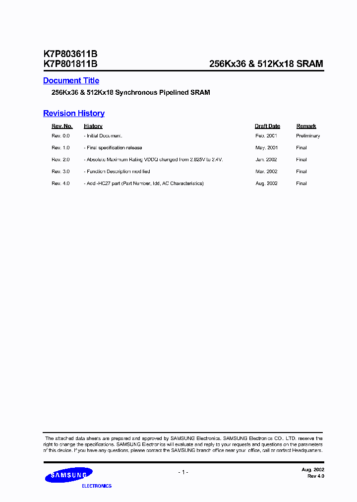 K7P801811B-HC27_2549705.PDF Datasheet