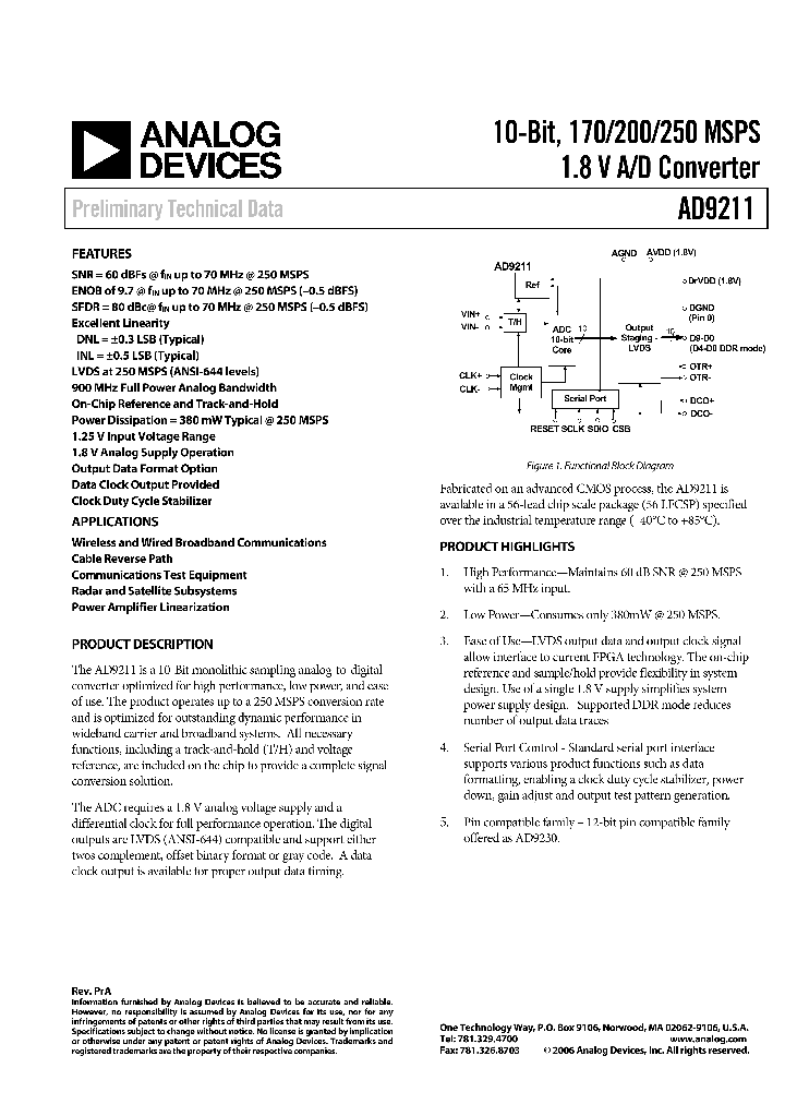AD9211BCPZ-170_2548974.PDF Datasheet
