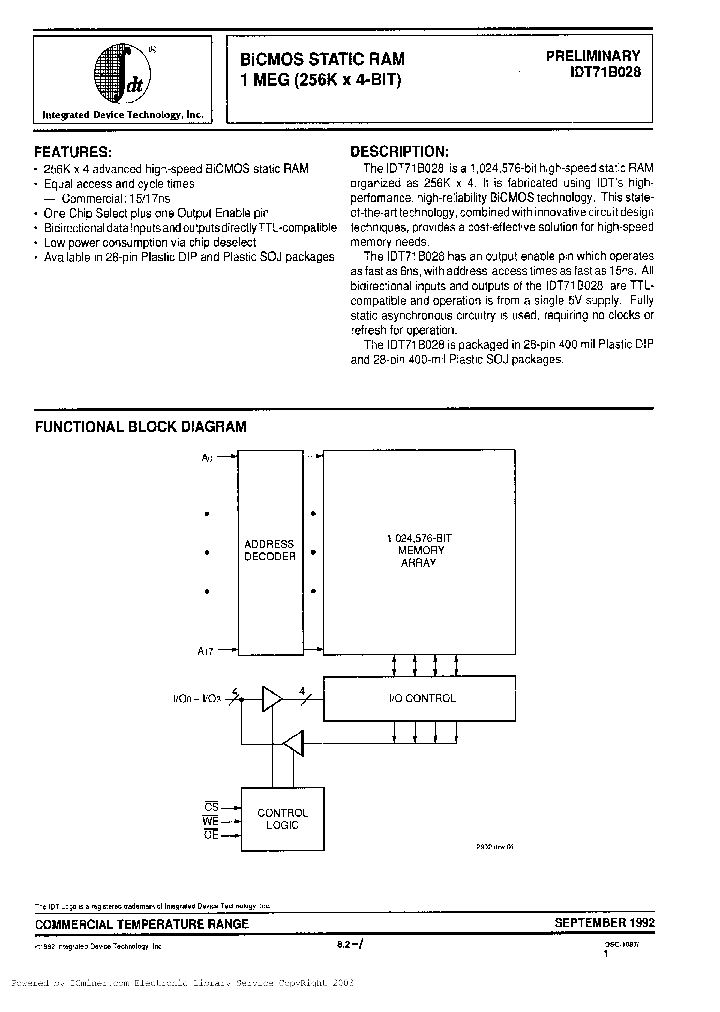 IDT71B028S15Y_2549125.PDF Datasheet