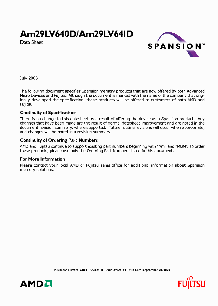 AM29LV641DH101RWHI_2552453.PDF Datasheet