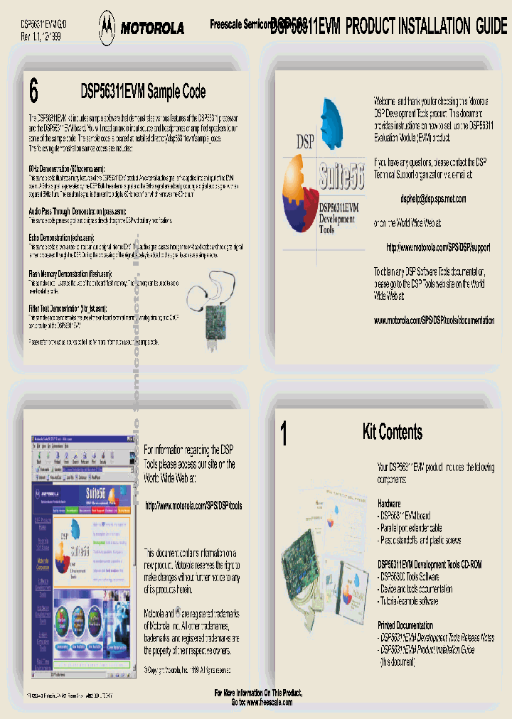 DSP56311EVMIGD_2554338.PDF Datasheet