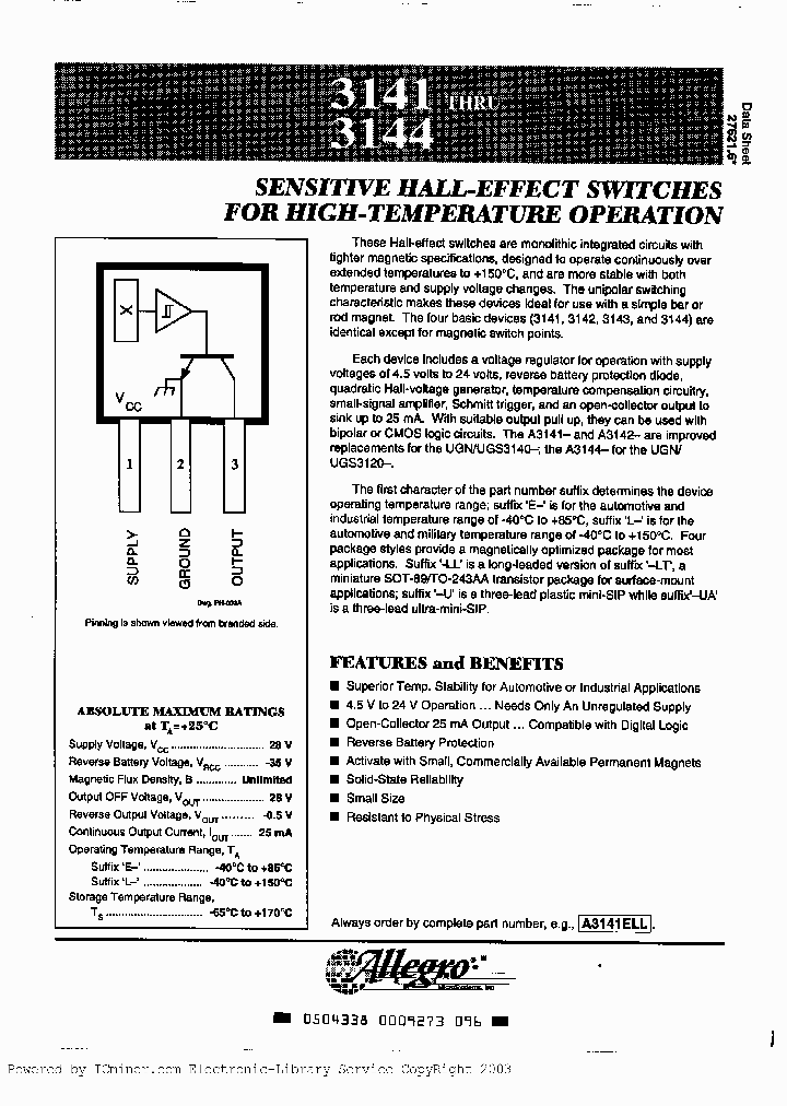 A3141ELL_2554478.PDF Datasheet