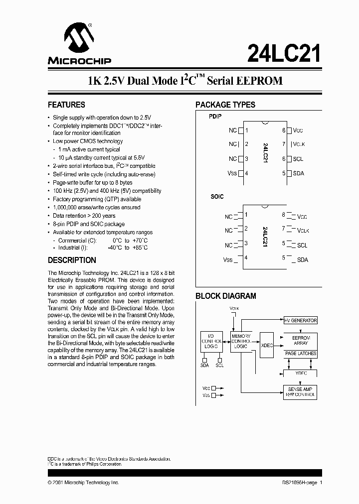 24LC21ISN_2556668.PDF Datasheet