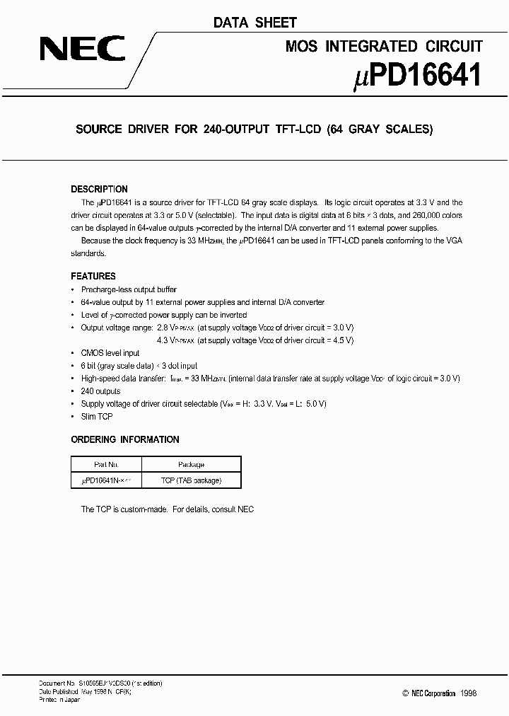 UPD16641N-XXX_2561669.PDF Datasheet