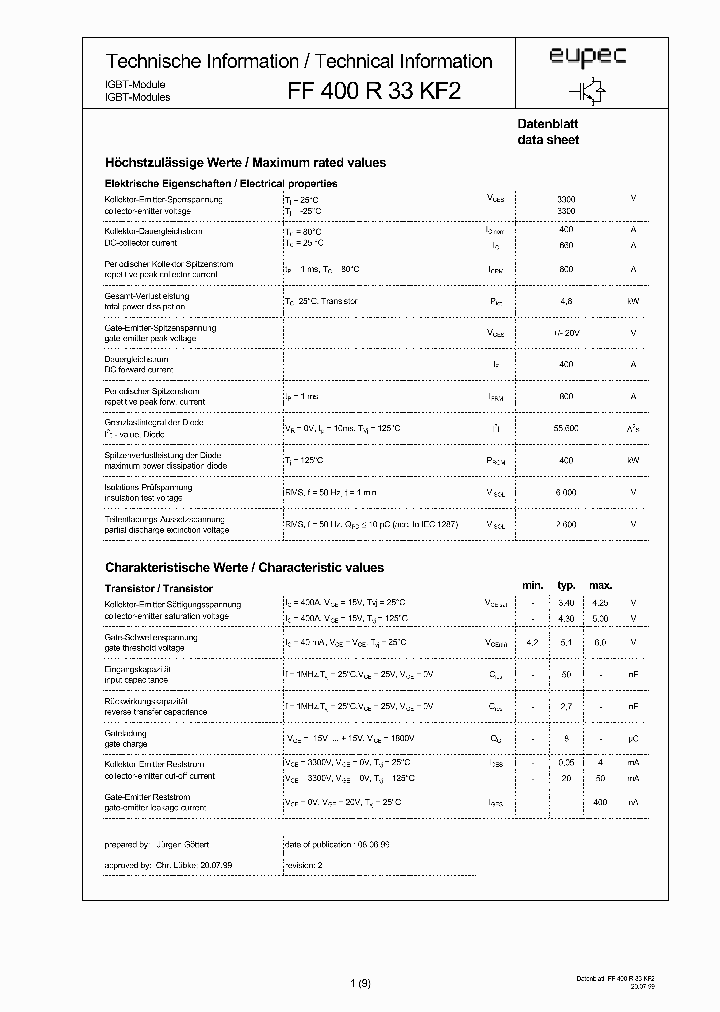 DBFF400R33KF2_2562226.PDF Datasheet