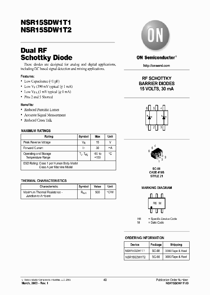 NSR15SDW1T1D_2562766.PDF Datasheet