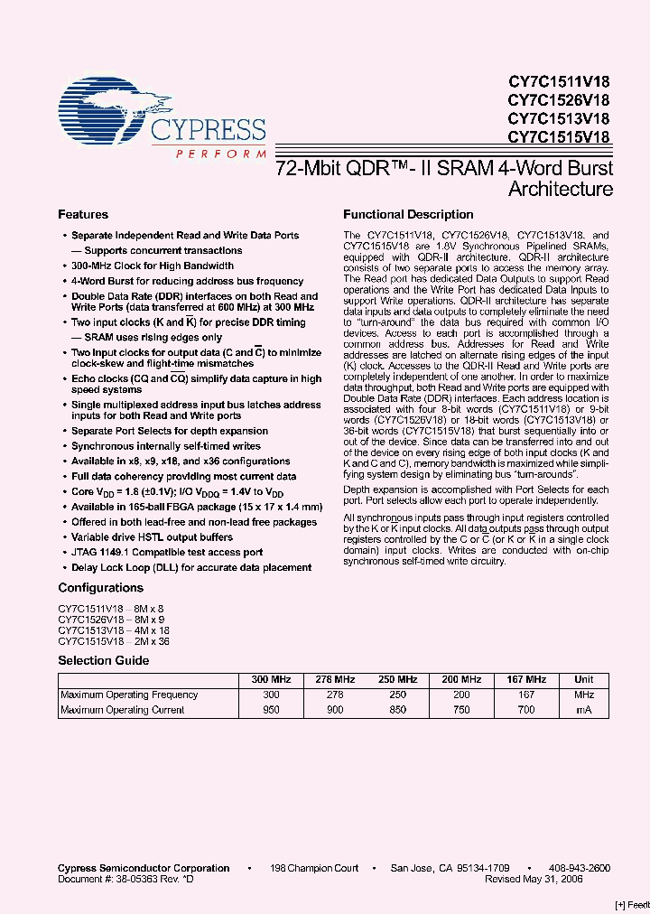 CY7C1511V18-250BZXC_2563909.PDF Datasheet