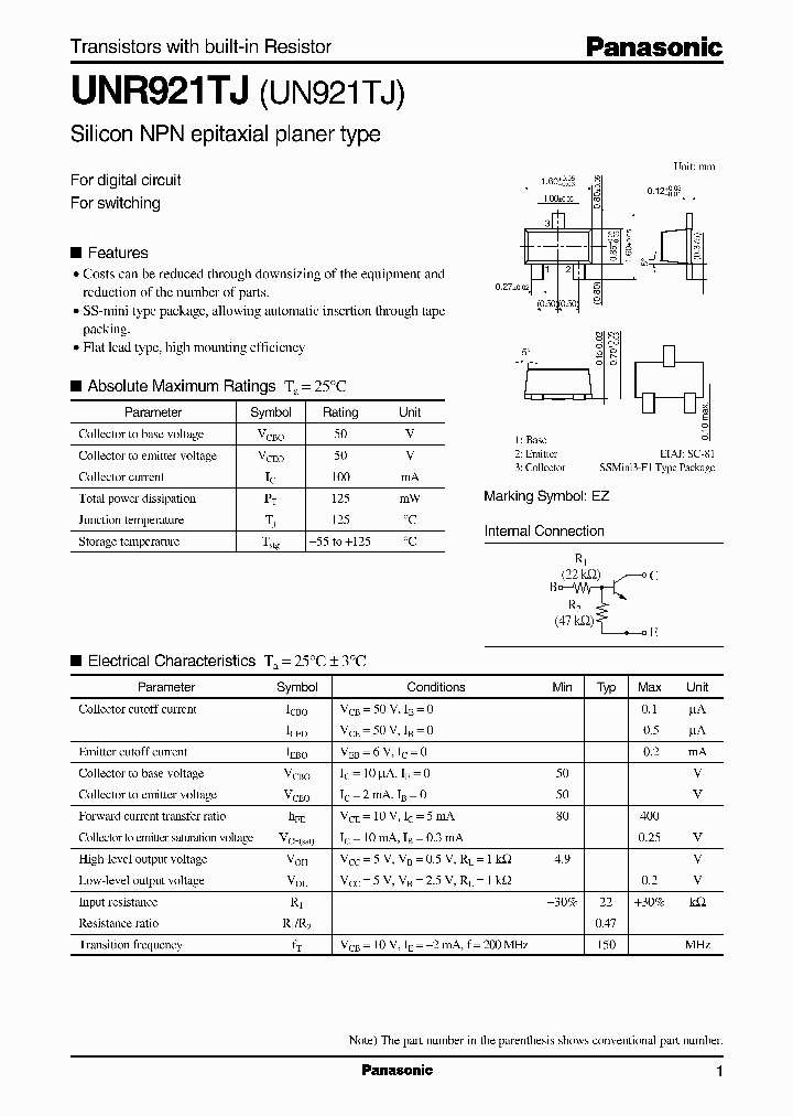 UNR921TJUN921TJ_2563002.PDF Datasheet