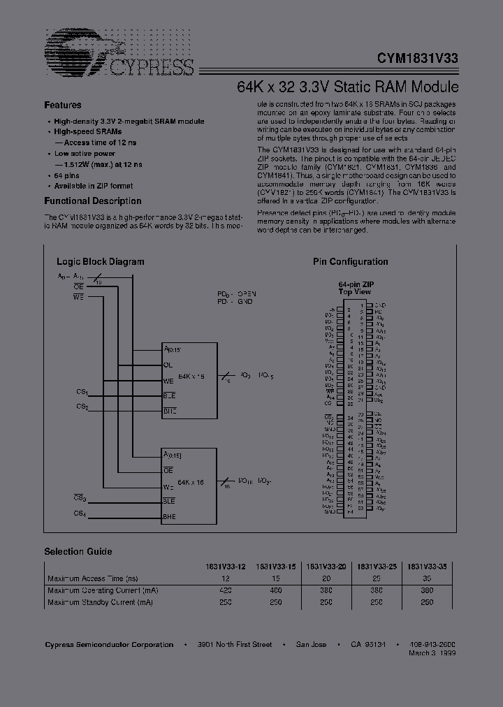 CYM1831V33PZ-35C_2564247.PDF Datasheet