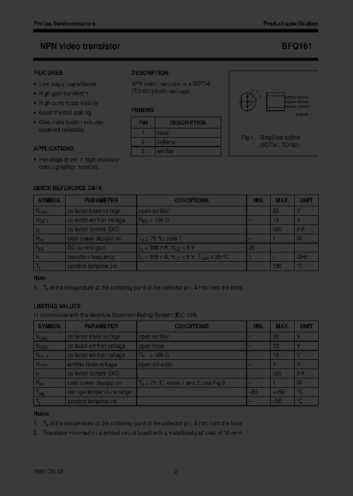 BFQ161TR_2562862.PDF Datasheet