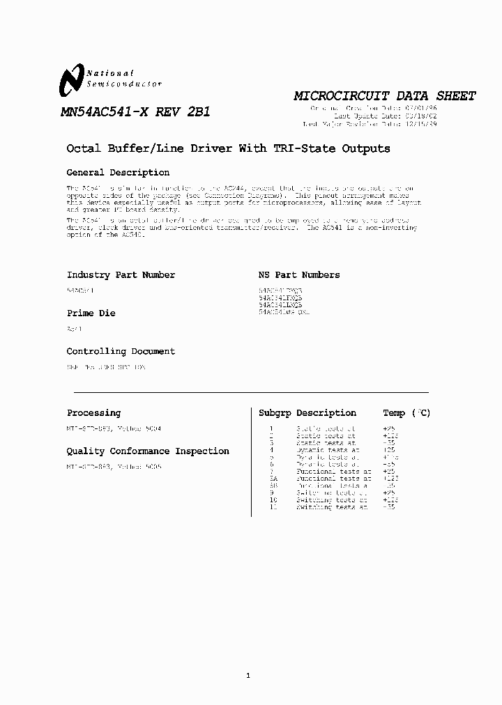 54AC541WG-QML_2565564.PDF Datasheet