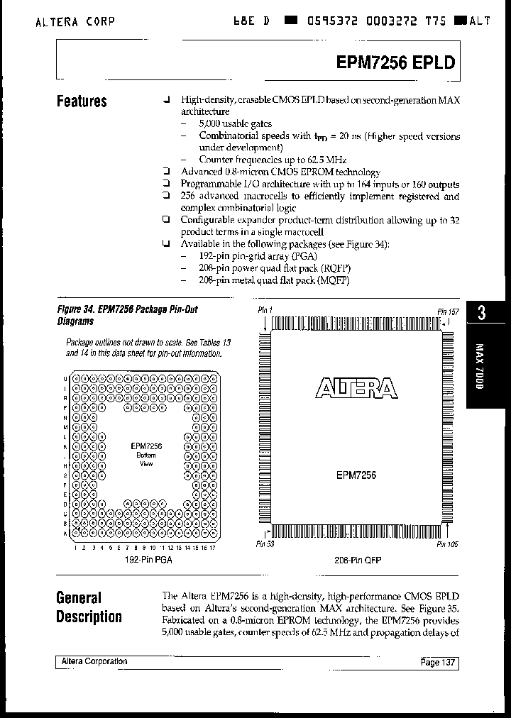 EPM7256GC192-25_2572803.PDF Datasheet