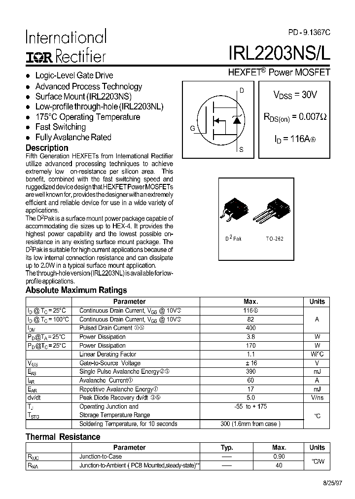 IRL2203NSIRL2203NL_2577018.PDF Datasheet