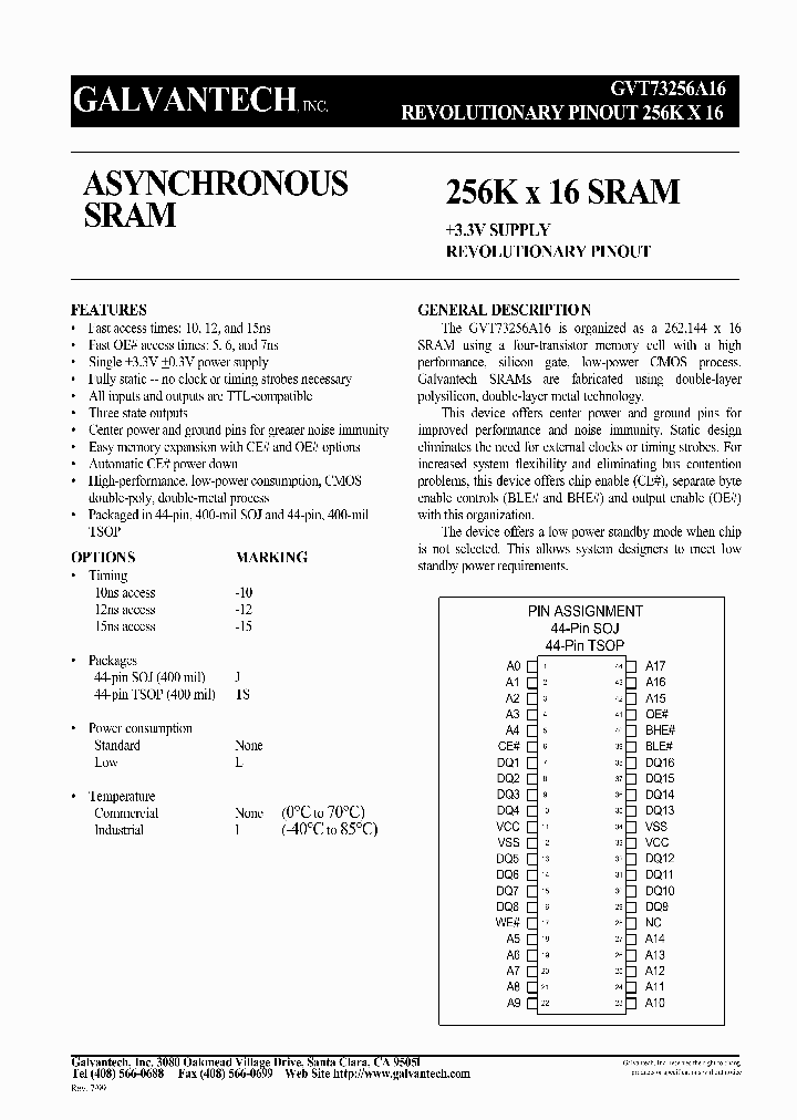 GVT73256A16J-12LI_2577795.PDF Datasheet