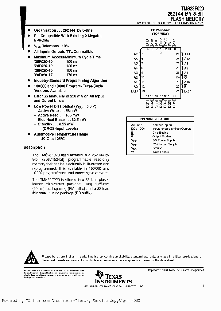 TMS28F020-12C5DDE4_2587331.PDF Datasheet