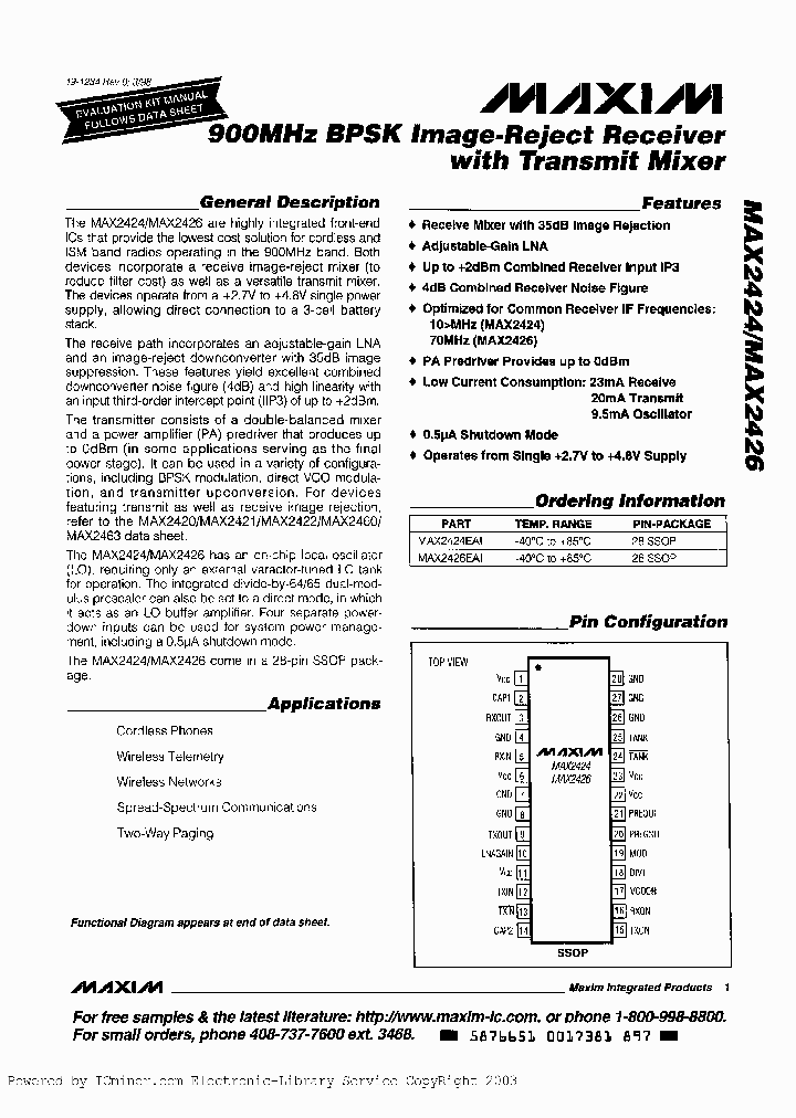 MAX2424MAX2426_2584501.PDF Datasheet