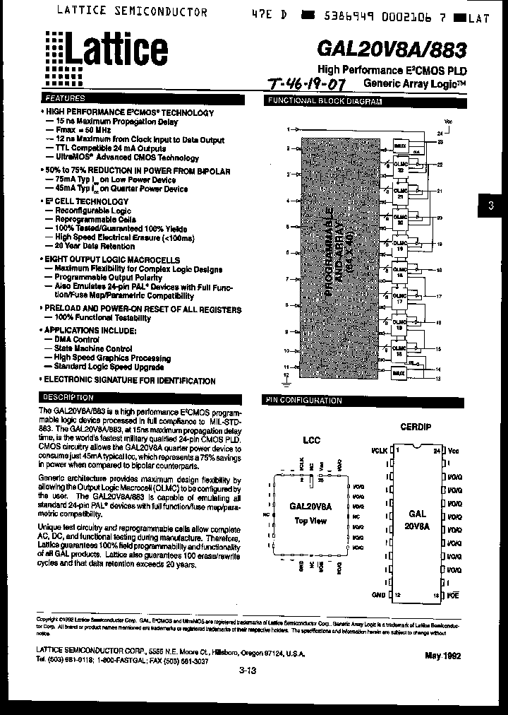 GAL20V8A-30LD883_2589648.PDF Datasheet