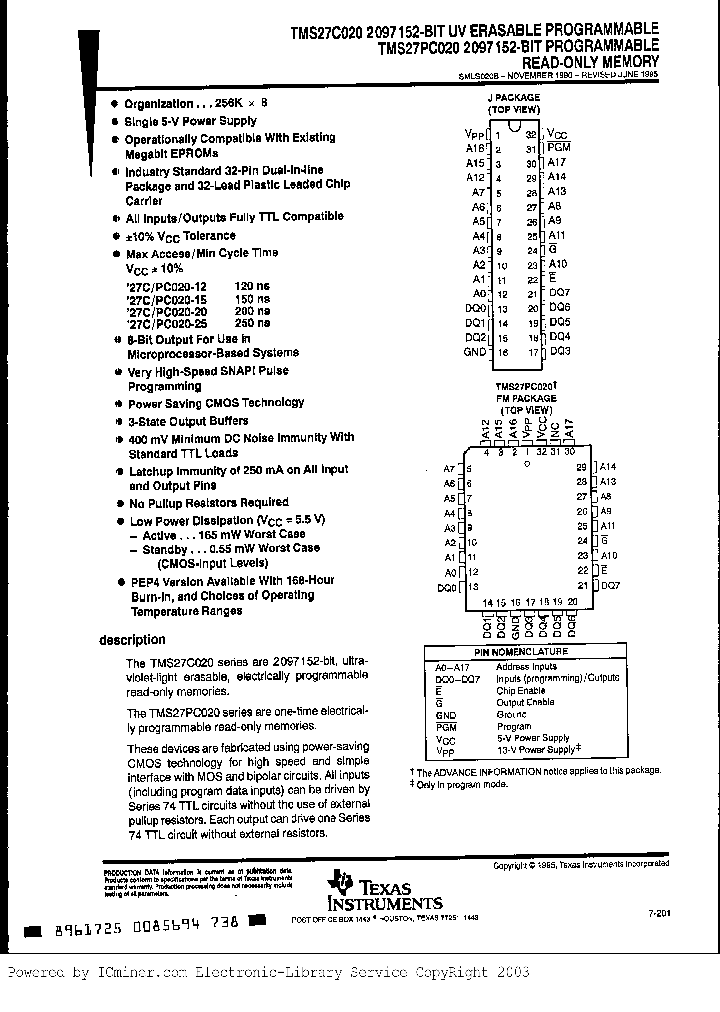 TMS27C020-20JL4_2590410.PDF Datasheet